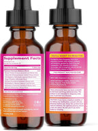 Pink Stork Hormone Balance Drops for Women - Supports Hormonal Health, PMS, Perimenopause & Mood, with Red Raspberry Leaf & Wild Yam - Liquid Supplement - Vegan, 2oz, 30 Servings