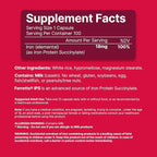 IPS Iron Supplement Capsules 18mg for Anemia - 100-Day Supply of Gentle Non-Constipating Iron for Women & Men