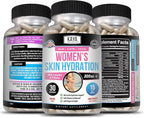 Kaya Naturals Skin Hydration Vitamins - Female Pills - Skin Enhancer Capsules -Hydration Booster for Women - Promotes Increased Energy, Mood & Stamina - Reduction in Dryness - 30 Veggie Capsules