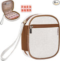 Weekly Travel Pill Organizer Pill Case for Purse with Removable 7 Day Pill Box Holder,Cute Medication Organizer Pill Container for Medicine, Vitamin, Fish Oils,Supplement(Brown, Small)