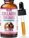 Premium Liquid Collagen for Dogs (120ml) Daily Collagen Dogs Supplement Drops with Types I, II & III & Hyaluronic Acid - Dog Supplement for Joints and Digestive Health - All Breeds & Sizes - USA Made