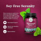 Soy Free Menopause Supplement for Women - Herbal Menopause Support for Night Sweats Hot Flashes Mood Support and Hormone Balance for Women with Black Cohosh & Vitex Chaste Berry - 75 Count - 2 Pack