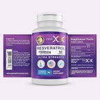Genex Formulas 1500mg Resveratrol with BioPerine for Absorption (3 Pack) | Organic Trans-Resveratrol Capsules from Japanese Knotweed, Antioxidant Supplement for Healthy Aging