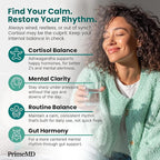 5-in-1 Cortisol Supplement for Women and Men with Ashwagandha for Calmness, Focus, and Adrenal Support Supplements with Shilajit Extract, Magnesium Glycinate, Probiotics (120 ct) (Pack of 2)