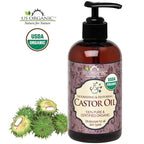 US Organic Castor Oil, USDA Certified Organic,Expeller Pressed, Hexane Free, 100% Pure & Natural moisturizing and emollient properties, For Skin, Hair Care, Eyelashes, DIY projects (8 oz (240 ml))