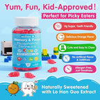 Phosphatidylserine Supplement 100mg, Focus Gummies for Kids Teens + Vitamin C & D3 400IU, Sugar Free Kids Brain Gummies Increase Attention & Concentration, Chewable, Vegan, Gluten Free, Non-GMO 2 Pack