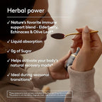 Immune + Wellbeing Syrup, Herbal Formula with Elderberry, Echinacea & Olive Leaf, High Absorption, Wild Berry Flavor, Plant-Based - 6.7 Fl oz (40 Servings)
