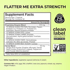 HUM Flatter Me Extra Strength Digestive Enzymes for Women, Men, Digestive Gut Bloating Supplement, Ginger, Peppermint Leaf, Fast Acting Anti Bloat Pills Multi Enzyme for Debloating, 60 Capsules