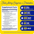 Enzymedica Digest Gold + Probiotics, 2-in-1 Digestive Enzymes & Probiotic Support, Promotes Gut Health with 1 Billion Active Cultures, 180 Capsules
