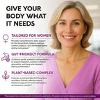 Menopause Supplements for Women - Dong Quai, Black Cohosh, Pre & Probiotics - Sweats & Hot Flashes Relief - Digestion, Sleep & Mood Support - 25-in-1 Perimenopause Complex - Made in USA - 60 Capsules