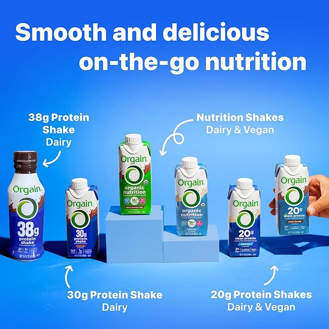 Orgain 30g High Protein Shake,Dairy Isolate Milk Protein,Chocolate Fudge,5g BCAAs,1g Sugar Per Serving,Meal Replacement,Ready to Drink,Keto Friendly,Gluten-Free 11 Fl Oz,(Pack of 24)