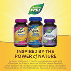 Nature’s Way Alive! Zero Sugar Men's Gummy Multivitamins, Energy Metabolism*, Muscle Function*, B-Vitamins, No Sugar Alcohols, Plant-Based Sweeteners, Peach Flavored, 80 Gummies
