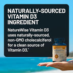 NatureWise Vitamin D3 2000iu (50 mcg) 90-Day Supply for Immune Support, Healthy Muscle Function, and Bone Health - Non-GMO, Gluten Free in Organic Extra Virgin Olive Oil, (Mini Softgel), 90 Count