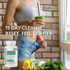 Youth & Tonic 15 Day Cleanse – Colon & Gut Cleanse Detox Reset for Plateaus, Belly Bloating & Regularity, Digestive Health – for Women & Men, 30 Pills