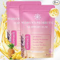 Women's Probiotic & Prebiotic Slippery Elm Gummies, Pineapple Gummies for Women pH, Gut Health & Immune System, Gluten-Free, Vegan Premium Feminine Balance Gummie, 60 Gummies(2 Pc)