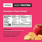 RXBAR High Protein Bars, Gluten Free, Protein Snacks, Strawberry Peanut Butter (6 Boxes, 30 Bars)