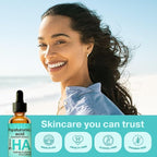 Double Size (4oz) Hyaluronic Acid Serum for Face 3.5%, Hyaluronic Acid Moisturizer, Hydrating Serum, Moisturizing Hyaluronic Acid Serum, Seaweed, Chamomile, Glow Face Serum for Women