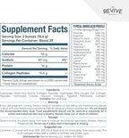 Revive Naturals Multi Collagen Hydrolyzed Protein Powder (16oz) - Types I, II, III, V & X - Grass Fed Bovine, Wild Caught Marine, Free Roaming Chicken & Eggshell Collagen Peptides,