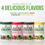 Country Farms Organic Super Greens Chocolate Flavor, 50 Organic Super Foods, USDA Organic Drink Mix, Packed with Fiber, Fruits, Vegetables, Mushrooms & Probiotics, Supports Energy, 7g Fiber