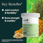 resO Bone & Joint Postbiotic for Women & Men - Natural Glucosamine & Chondroitin Supplement, Joint Health Support, Formula with Boswellia, MSM, & Vitamin D3, Gluten Free, Non GMO - 60 Capsules