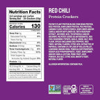 Milton's Protein Crackers, Red Chili - 10g of Plant-Based Protein Per Serving, Gluten Free, Non-GMO Project Verified, Vegetarian-Friendly, Zero Grams Added Sugar Per Serving, 4.25 Oz, Pack of 4