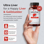 UpWellness Ultra Liver Supplement for Liver Support and Gallbladder Support - Powered by TMG, NAC Milk Thistle, and More - Liver Cleanse Detox & Repair - 60 Capsules - 3 Pack