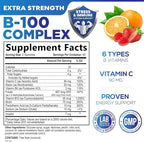 Vitamin B Complex Gummies - Extra Strength Super B Vitamin Gummy with Vitamin C For Immune Support - Energy Support Supplements with Folic Acid, Niacin, B6, B12 & Biotin for Men & Women - 120 Gummies