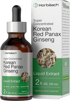 Horbäach Korean Red Ginseng | 2 fl oz Liquid Extract | Panax Ginseng | Vegetarian, Non-GMO, Gluten Free Supplement