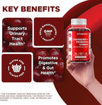 Vitamatic 2 Pack Cranberry Gummies with D-Mannose, Probiotics, Vitamin C – Plant-Based Botanical Extract – Vegan, Non-GMO – 60 Count