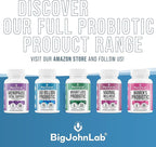 BIGJOHNLAB® - Women's Probiotic Supplement – 50 Billion CFU, 6 Active Strains + Prebiotics – Supports Digestion, Immunity & Wellness – Acid-Resistant, Dairy & Sugar Free, No Refrigeration, 30 Capsules