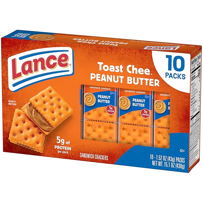 Lance ToastChee Peanut Butter, 10 Count 1.52 Oz