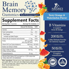 Brain Supplements Gummies - 3X Strength Brain Gummy Vitamin Plus Nootropics For Memory, Focus, Concentration - Phosphatidylserine, B6, B12 & Nootropic, Clarity Support Supplement - 60 Gummies