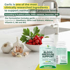 PurePremium Blood Pressure Supplements with Hawthorn Berry, Hibiscus, Garlic & Vitamin B12- Nitric Oxide Supplement for Normal Heart Health, Circulation Health & Blood Pressure Support - 180ct