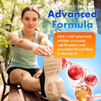 2 Pack Sugar-Free Vitamin K2 Gummies, Dual Formula Vitamin K2 Supplement with MK-7 & MK-4, Supports Bone Health, Gluten-Free, Non-GMO, Sugar-Free, Strawberry Flavor, 120 Gummies