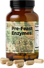 Santa Cruz Paleo, Pre-Feast Digestive Enzymes Supplement, Multi Enzyme for Women and Men, Fiber Supplement for Gut Health & Digestive Health, Gluten Free, Keto, Paleo, Sugar Free, 60 Capsules