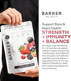 Barker Wellness D3 K2 Vitamin Gummies – Max Potency 6000IU D3 + 200mcg K2 for Strong Bones, Cardiovascular Wellness, Immune Support | Vegan, Sugar-Free, Delicious Mixed Berry | 30 Servings