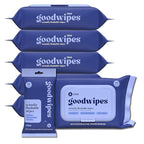 goodwipes Flushable Butt Wipes - Vitamin E & Aloe - Sewer & Septic Safe - Extra Large Adult Wet Wipes For Women & Men - Bathroom Essentials - Cedar, 318 Count (6 Packs + 1 Travel)