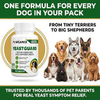 Probiotics for Dogs – Daily Support for Yeast Infection & Itchy Skin, Allergy, Paw Licking & Itchy Ears Relief – Pawganix YeastGuard Supplement (60 Chewable Tablets)