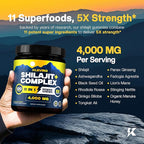 KLEVIRO 30:1 Shilajit Gummies for Men | 78% Fulvic Acid | 11-in-1 Complex with Ashwagandha, Tongkat Ali, Manuka Honey, Rhodiola, Lion's Mane | No Added Sugar | GMP Certified & Lab Tested