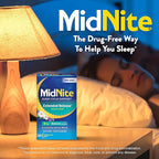 MidNite Extended Release Medium Dose, 6 mg Melatonin Sleep Aid, Non-Habit Forming, Herbal Dietary Supplement for Adults, Drug-Free, Gluten-Free, Lactose-Free, Vegetarian, Vegan, 30 Tablets