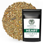 Elephantal Wellness Heart Herbal Tea – Herbal Loose Leaf Tea for Circulation & Cardiovascular Support with Hawthorn, Cinnamon, Ginger & Turmeric – Lightly Caffeinated Green Tea Blend, 2oz, 20 Servings