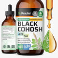 BIO KRAUTER® Perimenopause & Menopause Supplements for Women* - Pure Vegan Black Cohosh for Mood Support & Women's Wellness - Black Cohosh Supplements 4 Fl.Oz 56-Day Supply, Alcohol & Sugar Free