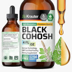 BIO KRAUTER® Perimenopause & Menopause Supplements for Women* - Pure Vegan Black Cohosh for Mood Support & Women's Wellness - Black Cohosh Supplements 4 Fl.Oz 56-Day Supply, Alcohol & Sugar Free