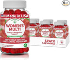 Multivitamin for Women Gummies - Tastiest Proprietary Formula - 100% Daily Value of 16 Essential Vitamins and Minerals (Vitamins A,B,C,D,E) Healthy,Non-GMO Chewable Womens Multivitamin Gummy - 6 Pack