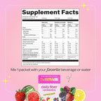 Belli Welli Daily Fiber Supplement Packets with Collagen, Probiotics & Electrolytes | Single Serve Packets for Gut Health, Digestion & Debloating | Variety | 10 Count