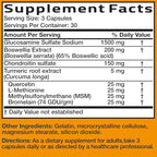 Bronson Glucosamine Chondroitin Turmeric & MSM Advanced Joint & Cartilage Formula, Supports Healthy Joints, Mobility & Cartilage - Non-GMO, 90 Capsules