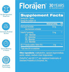 Florajen Women's Complete Triple-Action Prebiotic + Probiotic + Postbiotic for Digestive & Immune Support - Fast-Acting Relief from Constipation & Bloating - Gluten-Free - Vegan - Non-GMO - 30-Count