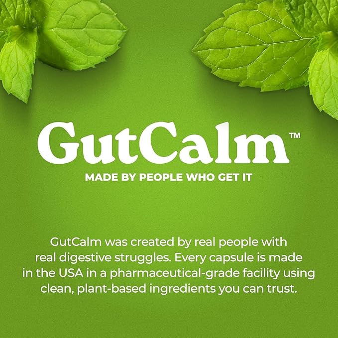 GutCalm - IBS Relief - Peppermint Oil Capsules - Bloating, Gas, Constipation and Digestive Comfort Supplement - 48 Capsule Bundle - 96/ct