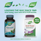 Nature's Way Acid Ease, Digestive Support Supplement for Sensitive Stomachs*, Marshmallow Root Extract, Slippery Elm Bark, Digestive Enzymes, 180 Vegan Capsules (Packaging May Vary)