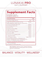 Lunakai PRO USA Made GLP-1 Supplement - Natural GLP 1 Support with Probiotics & Resveratrol – Supports Weight Management, Cravings & Metabolism, 60ct